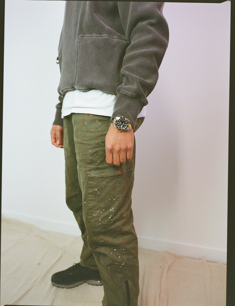 STRETCH TWILL UTILITY CARGO PANTS