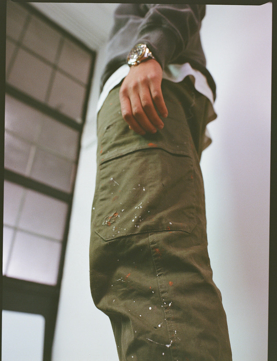 STRETCH TWILL UTILITY CARGO PANTS